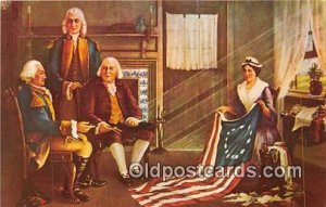 Birth of Our Nation's Flag Painting of Chas H Weisgerber Patriotic Unused 