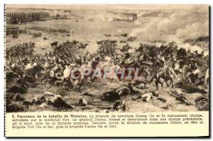 Old Postcard Panorama of the Battle of Waterloo Cavalry Brigade Army Donop