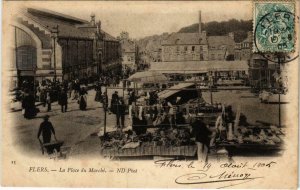 CPA AK Flers Orne - La Place du Marche (800406)