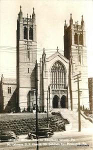 1930s Pittsburgh Pensylvania Mt Lebanon UP Church RPPC Real photo postcard 8797