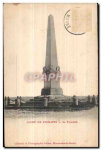 Old Postcard Chalons Camp De La Pyramide