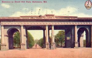 MD - Baltimore. Entrance to Druid Hill Park