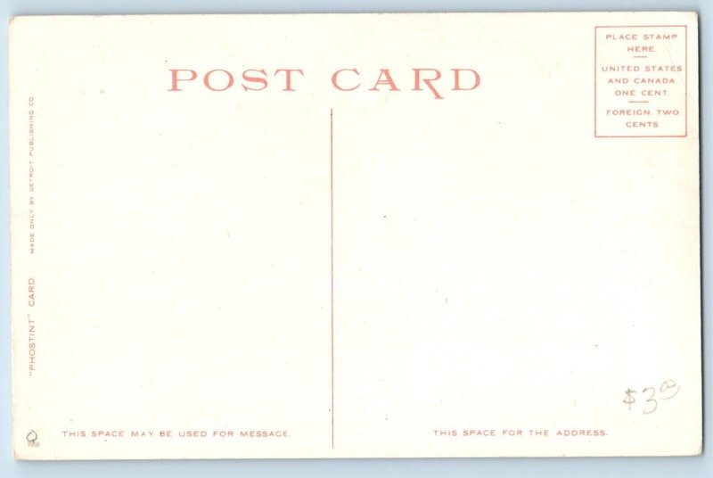 Glen Falls New York NY Postcard High School Glen Street Building c1910 Unposted