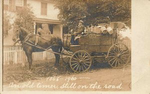 Tariftville CT 1868-1910 Town Peddler Horse & Wagon 1910 Real Photo Postcard