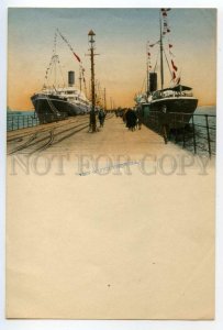 488830 JAPAN View Pier YOKOHAMA Ships Vintage postpaper