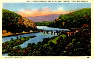 WV - Harper's Ferry. Three States and Two Rivers Meet