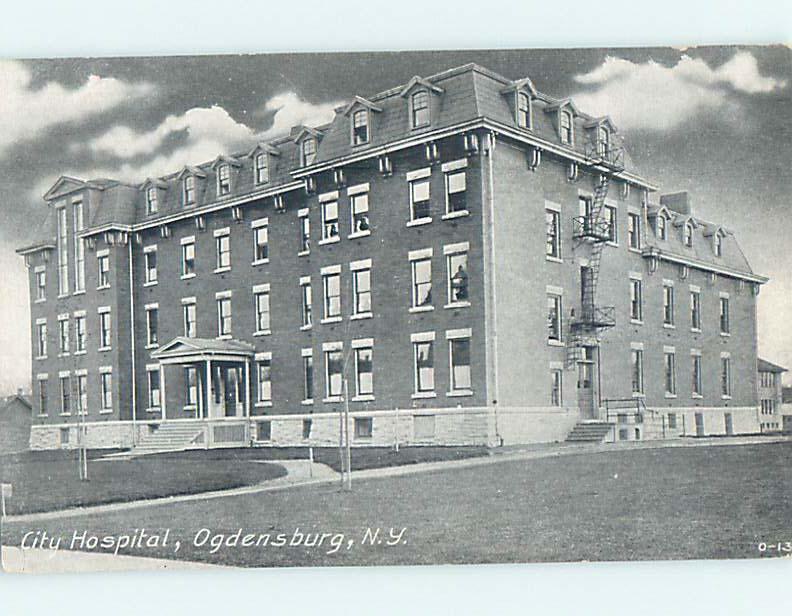 Divided Back HOSPITAL SCENE Ogdensburg New York NY hs0587