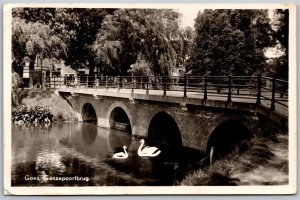 Vtg Ganzepoortbrug Goes Zeeland Netherlands Bridge RPPC Real Photo Postcard