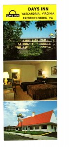 Days Inn, Fredericksburg, Alexandra, Virginia, Vintage Advertising Postcard