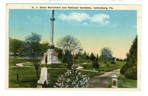 PA - Gettysburg. New York State Monument & National Cemetery
