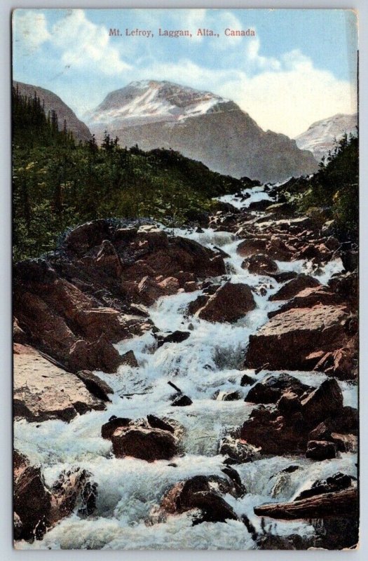 Mount Lefroy, Laggan Alberta, Antique G&W Fear Postcard, Local Publisher