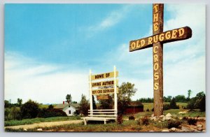 Signs~Home Of Author Rev George Bennard~Old Rugged Cross~Vintage Postcard