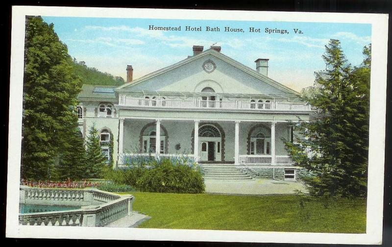 Homestead Hotel Bath House Hot Springs Virginia used c1943