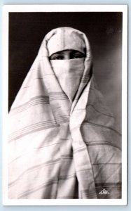 RPPC ALGER Mauresque d'Alger Portrait ALGERIA Postcard
