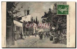 Old Postcard Folklore Museum Reattu Farandole has Provencale St Remy by Isnard