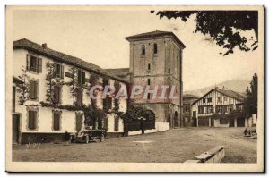 Old Postcard The Basque Country Ascain L & # & # 39eglise and 39hotel Rhune o...