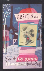 ANAHEIM CALIFORNIA DISNEYLAND GREETINGS FROM MICKEY MOUSE 3D VINTAGE POSTCARD