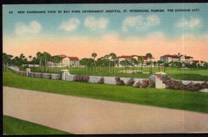 Florida ST. PETERSBURG'S Panoramic View of Bay Pines Government Hospital - LINEN