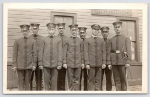 Founded Lyons IA Rock Island IL HQ Modern Woodmen of America~Sidesword~RPPC 1913