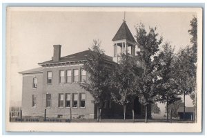 c1910's High School Building Machias Cattaraugus New York NY RPPC Photo Postcard