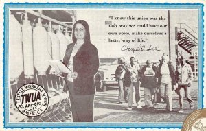 Crystal Lee Sutton Textile Workers Union Organizer 1979 Vintage Postcard