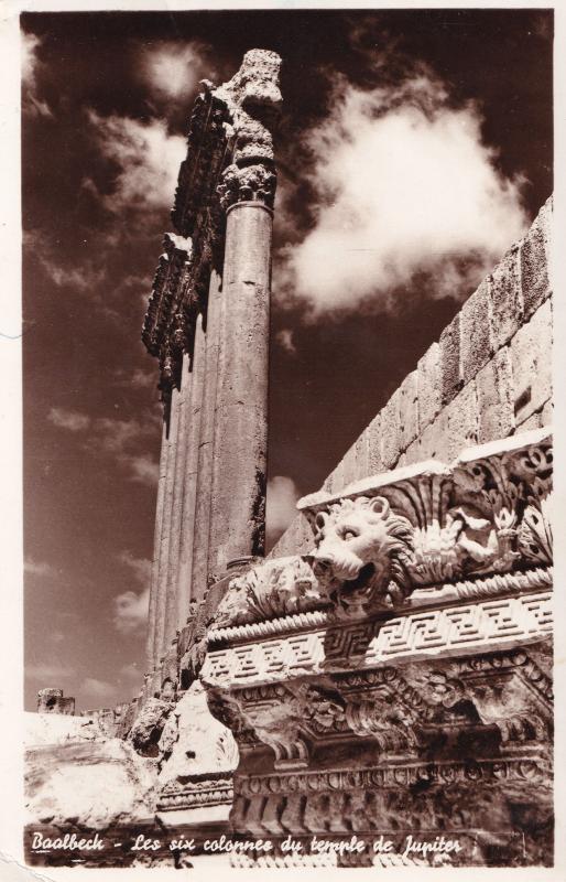 Baalbeck Baalbek Lebanon Jupiter Temple Real Photo Postcard