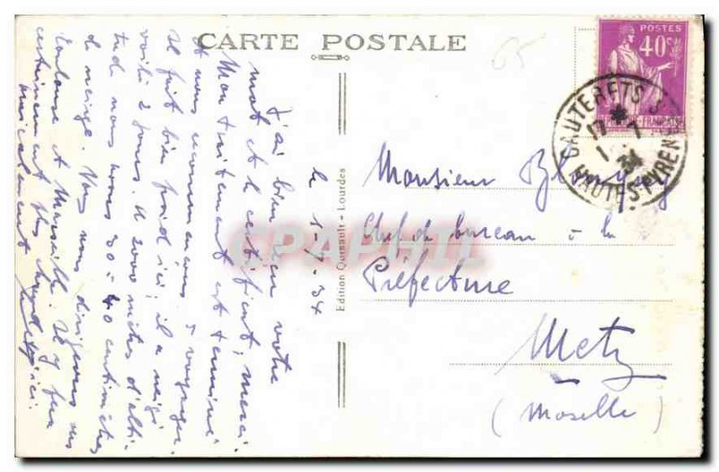 Old Postcard Cauterets Cascade Bridge of Spain