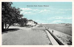 Canton Missouri Riverview Park Street View Antique Postcard K51195