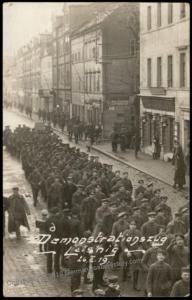 Germany 1919 Revolution RPPC LEISNIG Soldiers Sailors Demonstration 61410