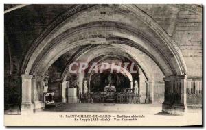 Old Postcard Saint Gilles Du Gard Abbey Basilica Crypt Overview