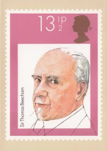 Sir Thomas Beecham Classical Music Conductor Ltd Edn Stamp Postcard