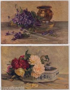 2 - Still Life, Flowers, Tuck's 3365 / N. Beraud