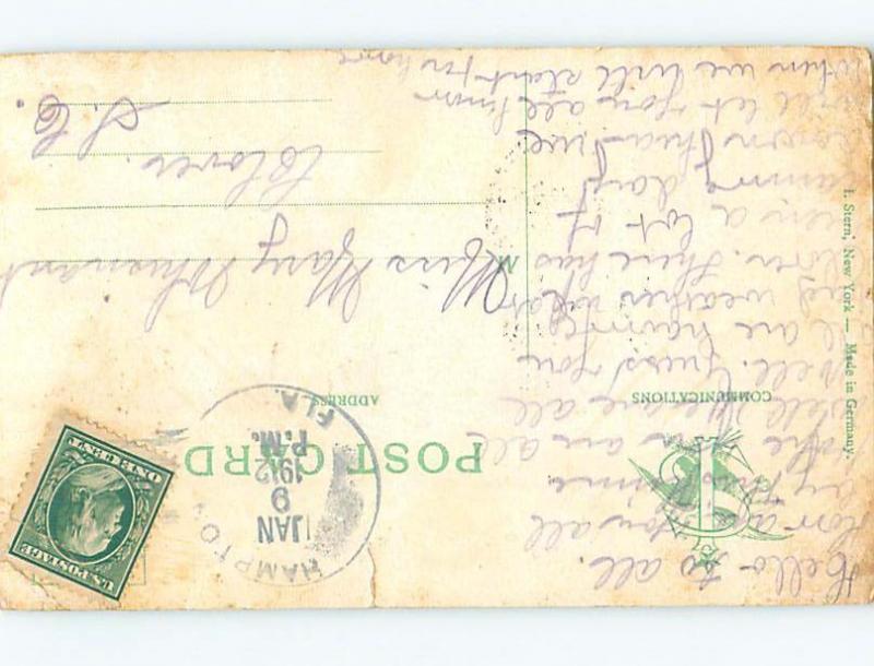 Divided-Back POSTCARD FROM Postmarked Hampton Florida FL HM6323