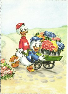 PC DISNEY, HUEY AND DEWEY DUCKS, Vintage Postcard (b35969)