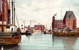 New York Buffalo Harbor Scene