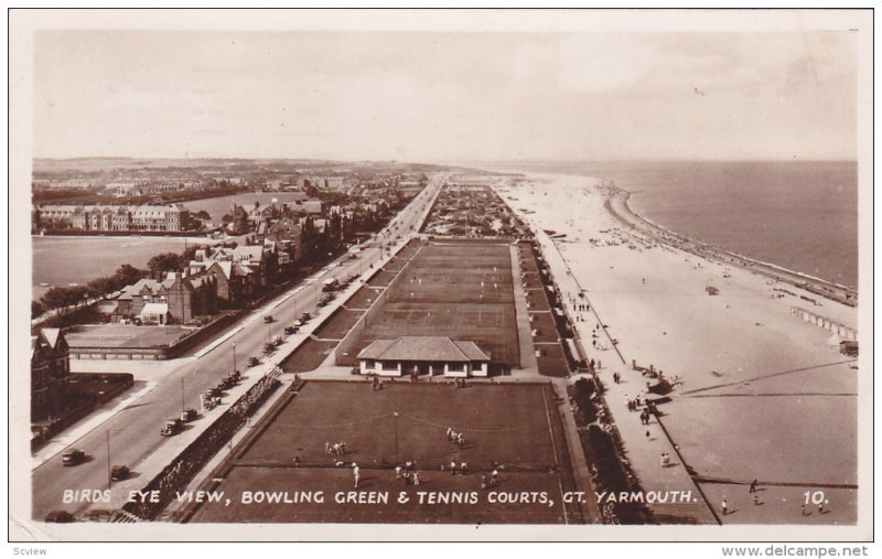 RP, Bird's Eye View, Bowling Green & Tennis Courts, Great Yarmouth (Norfolk),...