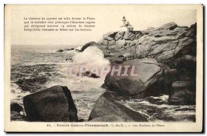 Old Postcard Perros Guirec Ploumanach Lighthouse The Rocks