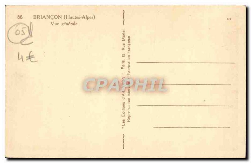 Old Postcard Briancon Vue Generale