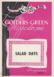 Salad Days Noel Coward Golders Green Musical Theatre Programme