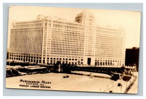 Vintage Early 1900's Advertisement RPPC Postcard Merchandise Mart Chicago POSTED