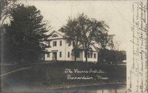 Bernardston Massachusetts MA Powers Institute Real Photo c1910 Vintage Postcard