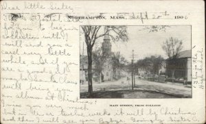 Northampton MA Main St. From College c1900 Private Mailing Card