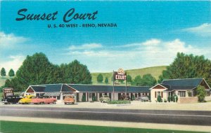 1940s Reno Nevada Sunset Court entrance occupation Nationwide Postcard 25-5292