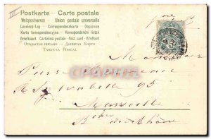 Old Postcard Fantasy Flowers Year 1905