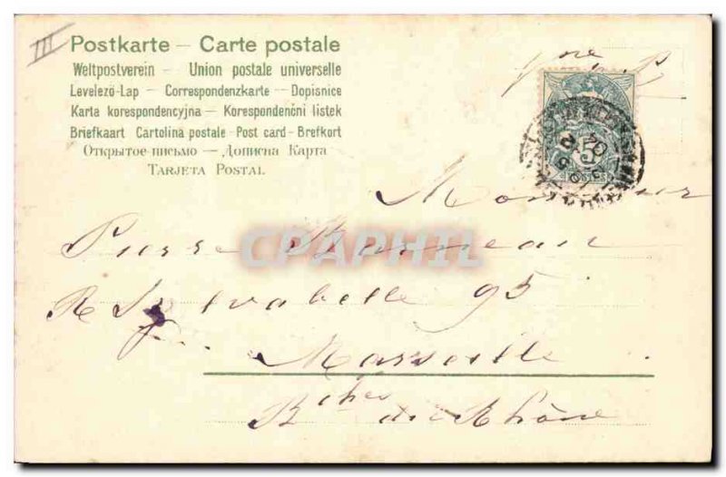 Old Postcard Fantasy Flowers Year 1905