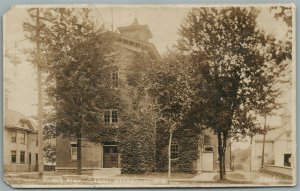 WEEDSPORT NY OLD HIGH SCHOOL ANTIQUE REAL PHOTO POSTCARD RPPC