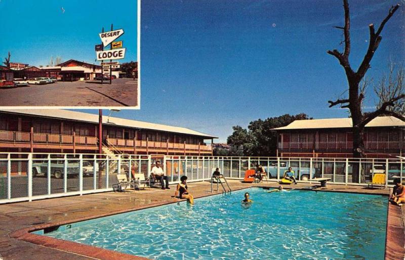 Moab Utah Desert Lodge Inn Pool View Vintage Postcard K97485