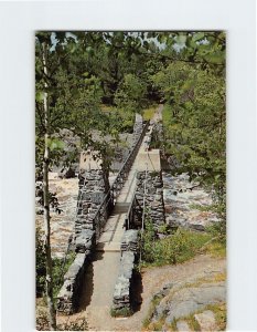 Postcard Swinging Bridge, Jay Cooke State Park, Carlton, Minnesota