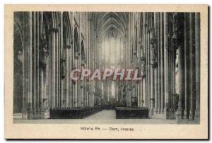 Germany Koln Dom Old Postcard inneres