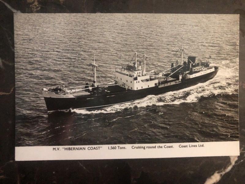 Mint MV Hibernian Coast Ship Real Picture Postcard Cruising Round Th Coast